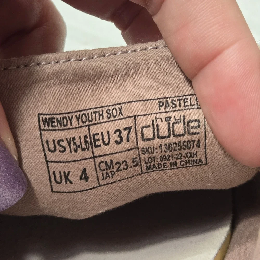 Hey Dude Wendy Youth Sox Pastels‎ Multi Color Slip On Loafers Size 5Y 130255074